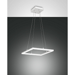 LED Pendant luminaire BARD, incl. Smartluce, 1x 39W, 3000K, 3510lm, IP20, white