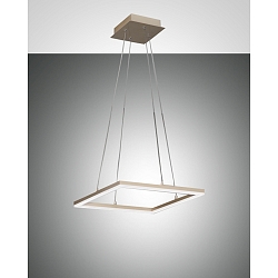 Fabas Luce BARD LED Pendant luminaire 42x42cm, gold matt