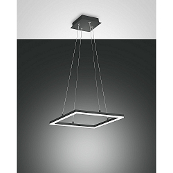 LED Pendelleuchte BARD inkl. SMART LUCE, 42x42cm, dimmbar, 39W 3000K 3880lm, anthrazit