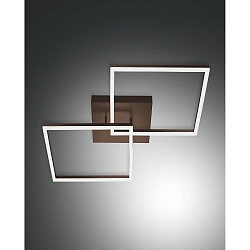 LED Deckenleuchte BARD, 65cm, 52W, 3000K, 5180lm, IP20, dimmbar, rostbraun