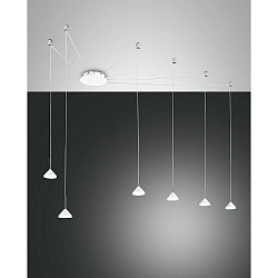 LED Pendant luminaire ISABELLA, incl. Smartluce, 6x 8W, 3000K, 4320lm, IP20, white