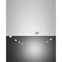 LED Pendelleuchte ISABELLA, 6-flammig, 48W 3000K 4530lm, dimmbar, Aluminium satiniert