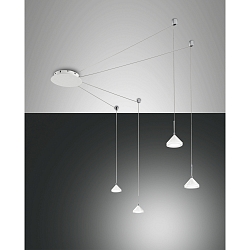 LED Pendelleuchte ISABELLA, 4-flammig, 32W 3000K 3020lm, dimmbar, wei�