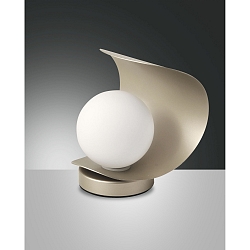 LED Tischleuchte ADRIA, 6W 3000K 540lm, mit Touch-Dimmer, Metall / geblasenes Glas, Gold edelmatt