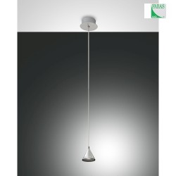 Fabas Luce DELTA LED Pendant luminaire 1 pendulum, aluminum satin