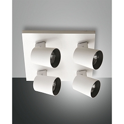 Spotleuchte MODO, IP20, 4-flammig, 4x GU10 max. 35W, dreh- und schwenkbar, Wei�