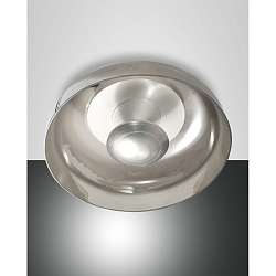 LED Deckenleuchte VINTAGE, Direkt/Indirekt, 15W 3000K 1350lm, dimmbar, Grau transparent