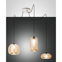 Pendelleuchte FIONA, E27, 3x 60W, IP20, Amber