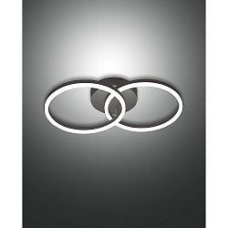 LED Wall luminaire GIOTTO, incl. Smartluce, 2x 18W, 3000K, 3240lm, IP20, black