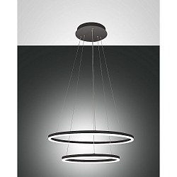 LED Pendant luminaire GIOTTO, incl. Smartluce, 1x 52W, 3000K, 4680lm, IP20, black