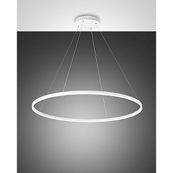LED Pendant luminaire GIOTTO, 60W, 3000K, 6300lm, IP20, incl. Smartluce, white