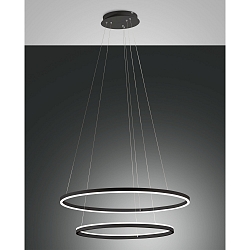 LED Pendant luminaire GIOTTO, 37+28W, 3000K, 4030+3020lm, IP20, Smartluce compatible, black