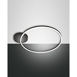 LED Deckenleuchte GIOTTO inkl. SMART LUCE, 1-fach, � 60cm, 36W 3000K 3780lm, dimmbar, schwarz