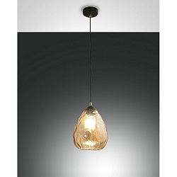 Pendant luminaire GISELLA, incl. Smartluce, E27, 1x 60W, IP20, amber