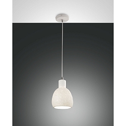 Pendelleuchte MARINA, 1-fammig, E27 max. 40W, H�he verstellbar, Metall / Keramik, wei�