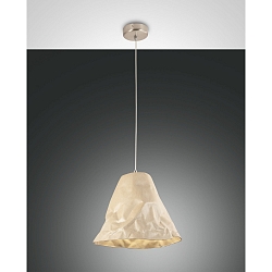 Pendelleuchte CRUMPLE, E27 max. 40W, H�he verstellbar, Metall / Keramik, Khaki