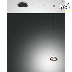LED Pendelleuchte ARABELLA inkl. SMART LUCE, 8W 3000K 750lm, dimmbar, Hhe max. 350cm, Rauchglas