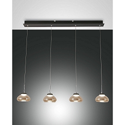 LED Pendant luminaire ARABELLA 1, incl. Smartluce, 4x 8W, 3000K, 2880lm, IP20, amber