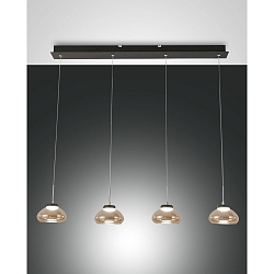 LED Pendelleuchte ARABELLA 1, 4-flammig, Leiste, 32W 3000K 3020lm, dimmbar, Amber