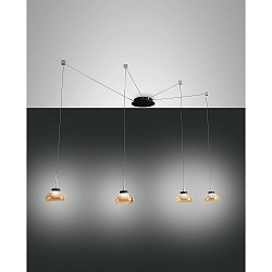 LED Pendant luminaire ARABELLA 2, incl. Smartluce, 4x 8W, 3000K, 2880lm, IP20, amber
