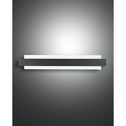 LED Wandleuchte REGOLO, indirekt, 21W 3000K 2150lm, dimmbar, Metall / Glas, Schwarz