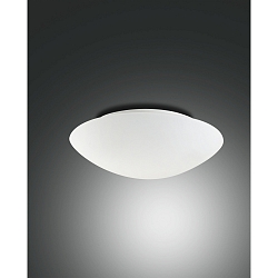 LED Deckenleuchte PANDORA, Metall / geblasenes Glas, dimmbar, wei�, � 30cm, 18W 3000K 1980lm
