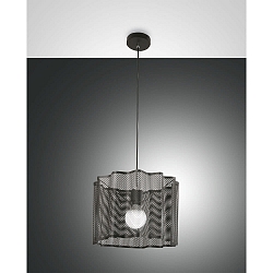 pendant luminaire GLICINE 1 flame E27 IP20, black