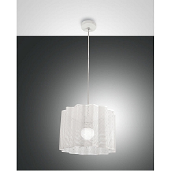pendant luminaire GLICINE 1 flame E27 IP20, white