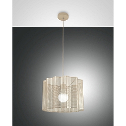 pendant luminaire GLICINE 1 flame E27 IP20, gold matt