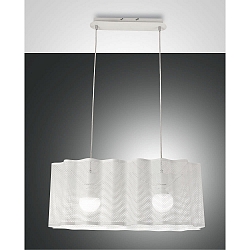 pendant luminaire GLICINE 2 flames E27 IP20, white