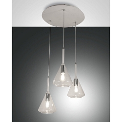 Pendelleuchte TRIS, 3-flammig, E27, IP20, transparent