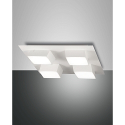 LED Deckenleuchte LUCAS, IP20, 4-flammig, 48W 3000K 4160lm, dimmbar, Metall / Acryl, Wei�