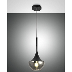 Pendelleuchte APOLLO, E27, 1x 40W, IP20, schwarz/fum�
