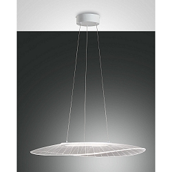 LED Pendelleuchte VELA inkl. SMART LUCE, 78 x 55cm, 40W 3000K 5400lm, Metall / Acryl, dimmbar, wei�
