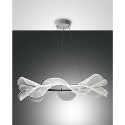 LED Pendelleuchte SYLVIE, � 72cm, 40W 3000K 5500lm, Metall / Acryl, dimmbar, wei�