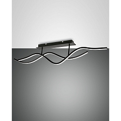 LED Ceiling luminaire SINUO, 2x 18W, 3000K, 3880lm, IP20, black