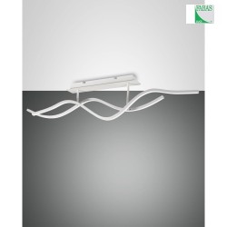 LED Ceiling luminaire SINUO, 2x 18W, 3000K, 3880lm, IP20, white