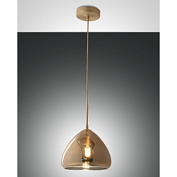 Pendelleuchte GLOW, 1-flammig, �25cm, E27, IP20, Messing/Amber