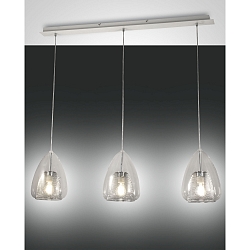 Pendelleuchte BRITTON, E27, IP20, Smartluce kompatibel, 3-flammig, transparent