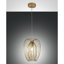 Pendelleuchte CAMP, 1-flammig, �25cm, E27, IP20, gold edelmatt