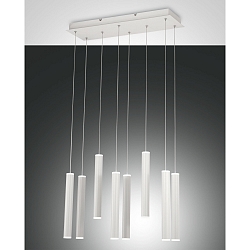 LED Pendant luminaire PRADO, round, 8x 6,5W, 3000K, 5760lm, IP20, white