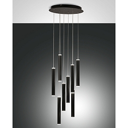 LED Pendant luminaire PRADO, bar, 8x 6,5W, 3000K, 5760lm, IP20, black