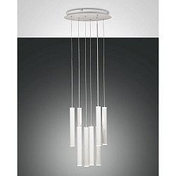 LED Pendant luminaire PRADO, bar, 8x 6,5W, 3000K, 5760lm, IP20, white