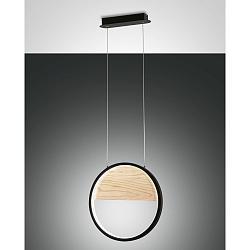 LED Pendant luminaire PIERRE, 29W, 3000K, 3020lm, IP20, black