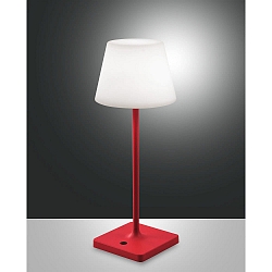 Battery lamp ADAM with touch dimmer IP44, red dimmable