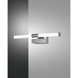LED Spiegelleuchte AGO, IP44, eckig, 33.5cm, 8W 3000K 480lm, schaltbar, verchromt