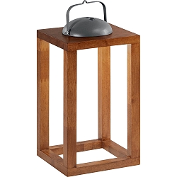 battery table lamp BLEND IP54, walnut dimmable