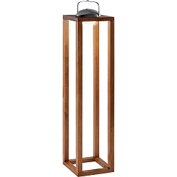 battery table lamp BLEND IP54, walnut dimmable