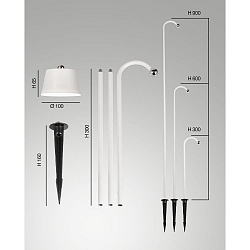 LED Outdoor Akkuleuchte ARMANDA Spot, Set inkl. Erdspie�, 3W, 3000K, 320lm, IK04, IP54, dimmbar, wei�