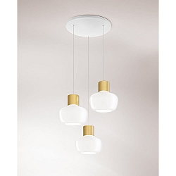 pendant luminaire KINO 3 flames, round IP20